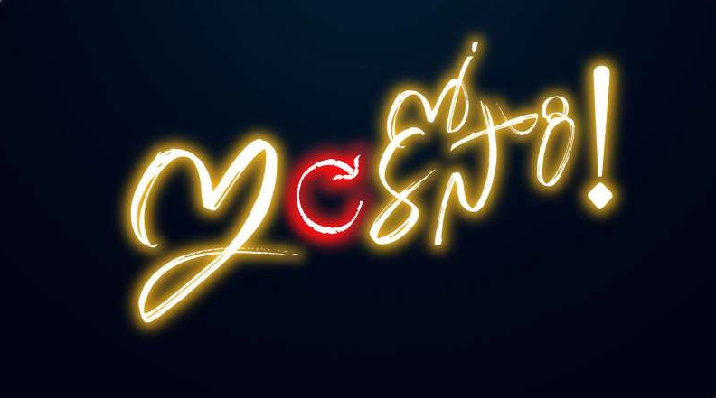 Inkosaari! Telugu neon title logo